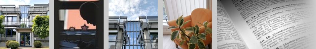 Fotoleiste mit Impressionen der Kanzlei